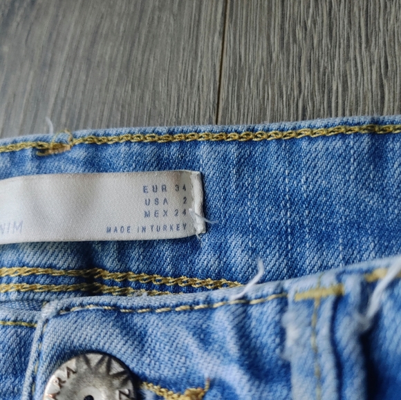 Zara Z1976 Trafaluc Denim TRF Women's Mid-rise Red Side Stripe Skinny Jeans Sz 2 - Picture 5 of 10